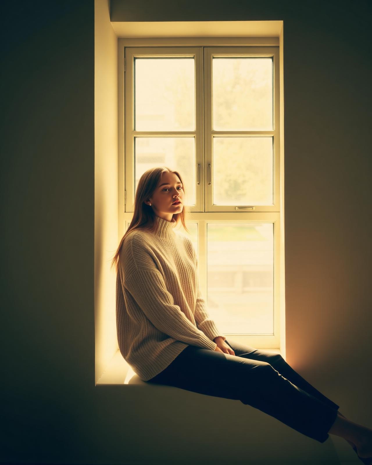 A quiet morning in comfortable knitwear